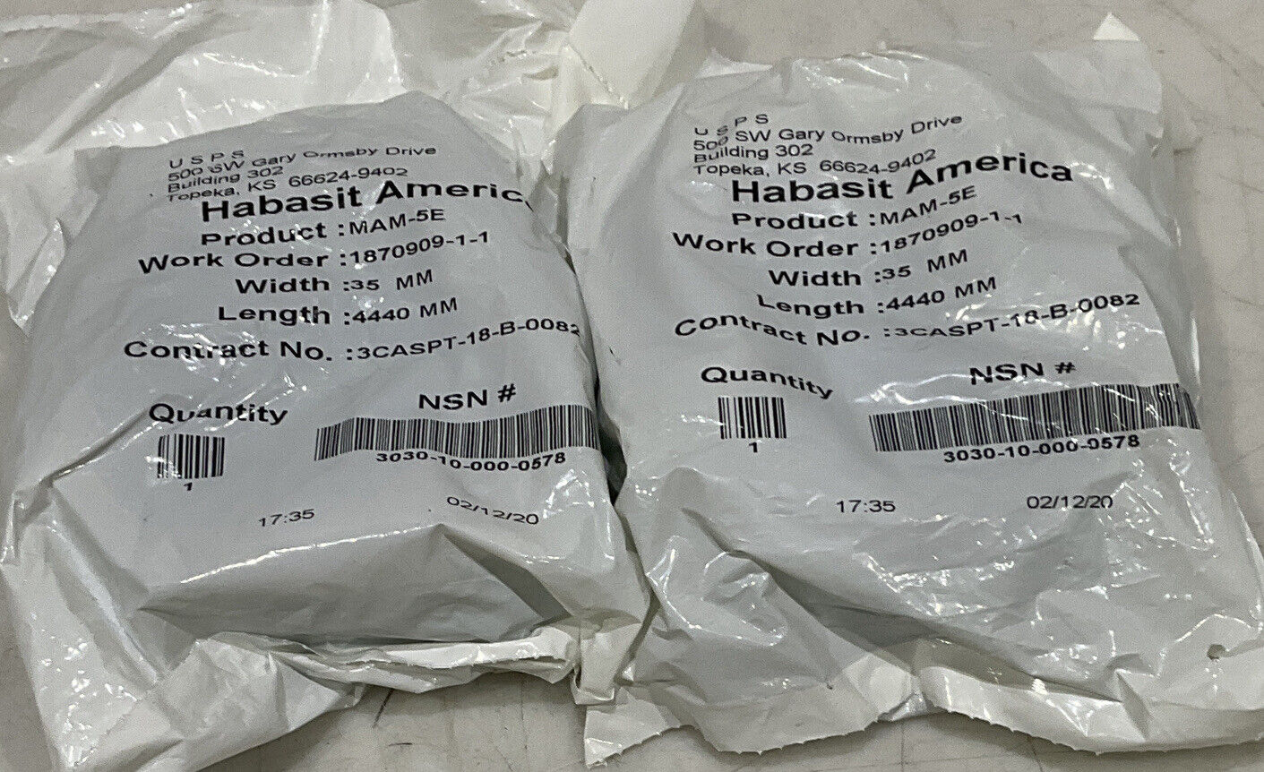 HABASIT AMERICA MAM-5E 35MM 4440MM BELT LOT OF 2 U3S