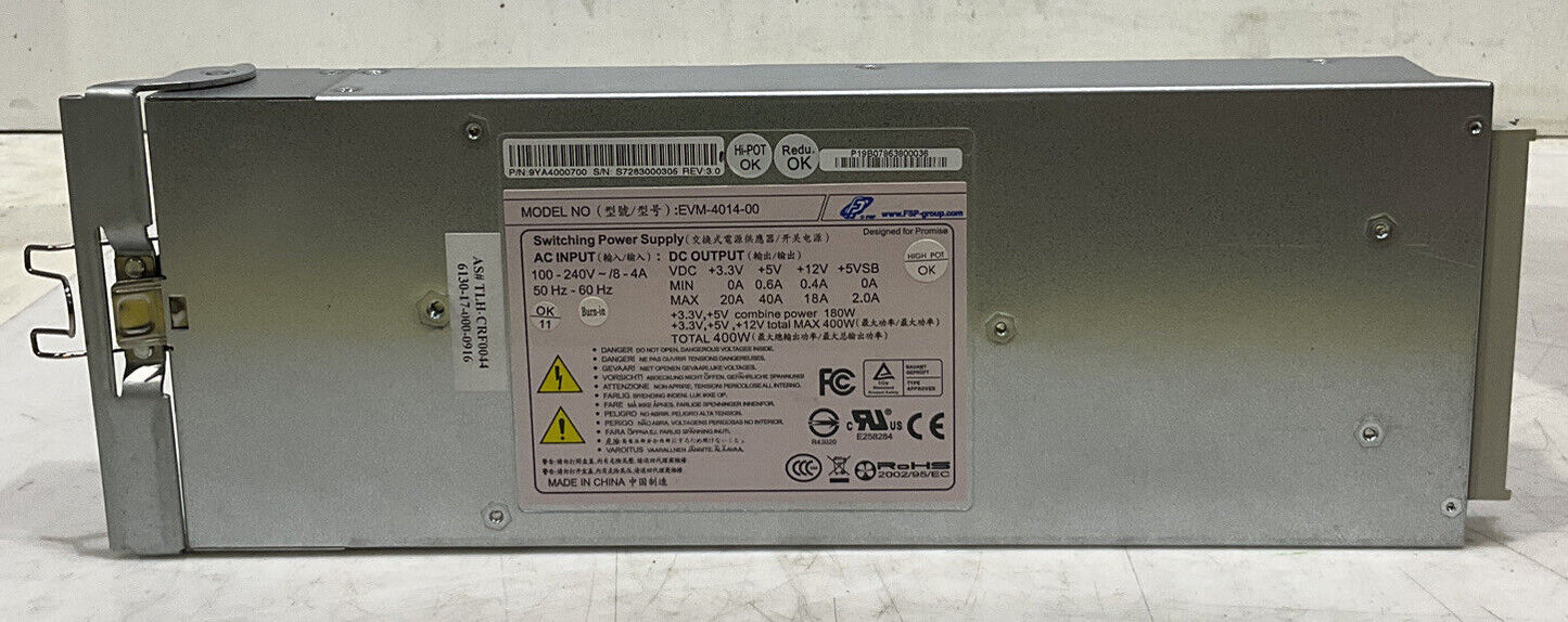 FSP GROUP EVM-4014-00 X10 2U/12 50/60HZ 100-240V POWER SUPPLY U3S