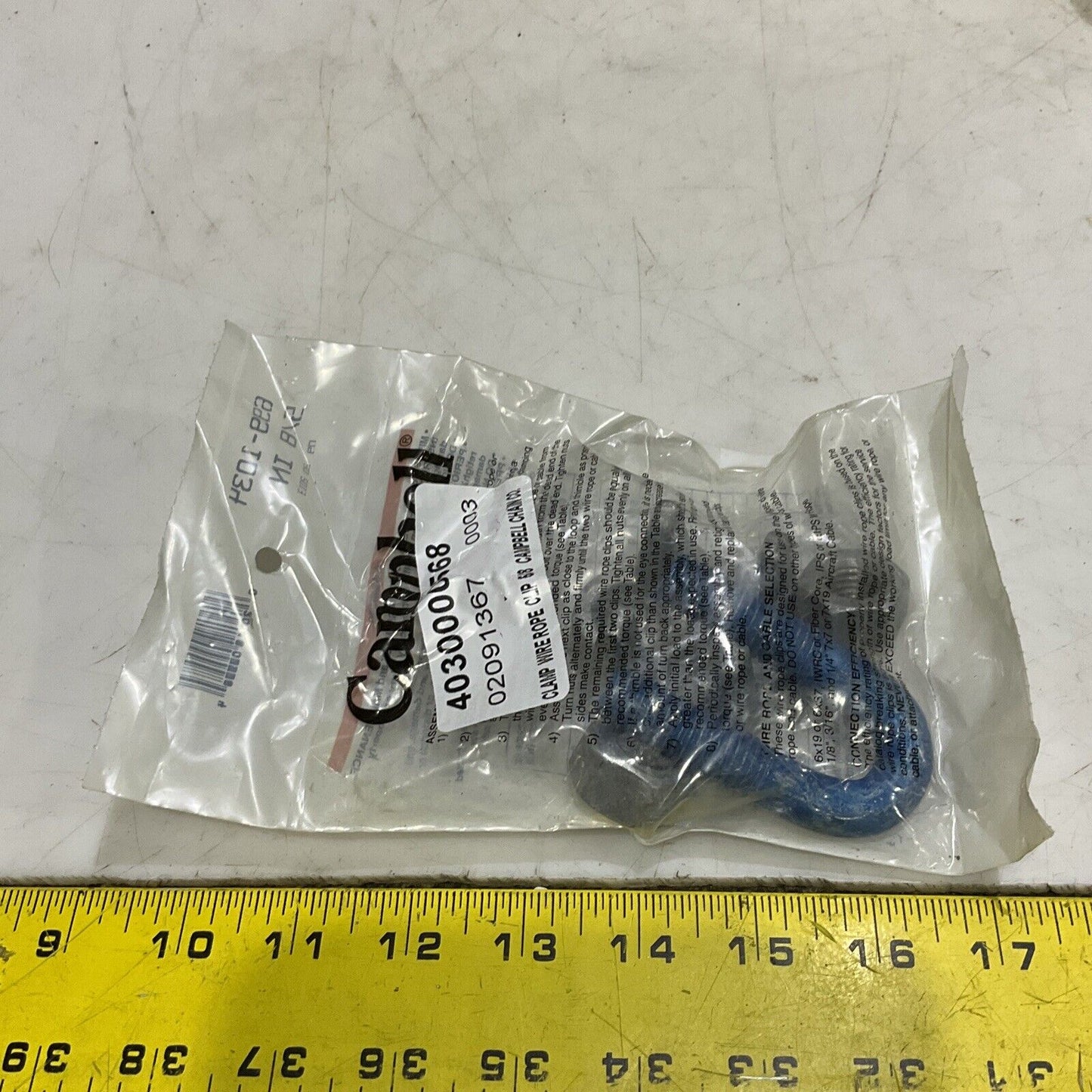 CAMPBELL 699-1034 WIRE ROPE CLAMP 5/8” LOT OF 10 373