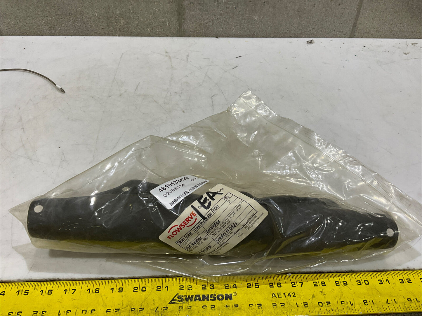 FLOWSERVE 001820.654.000 VALVE DIAPHRAGM SIZE 80 RUBBER 373
