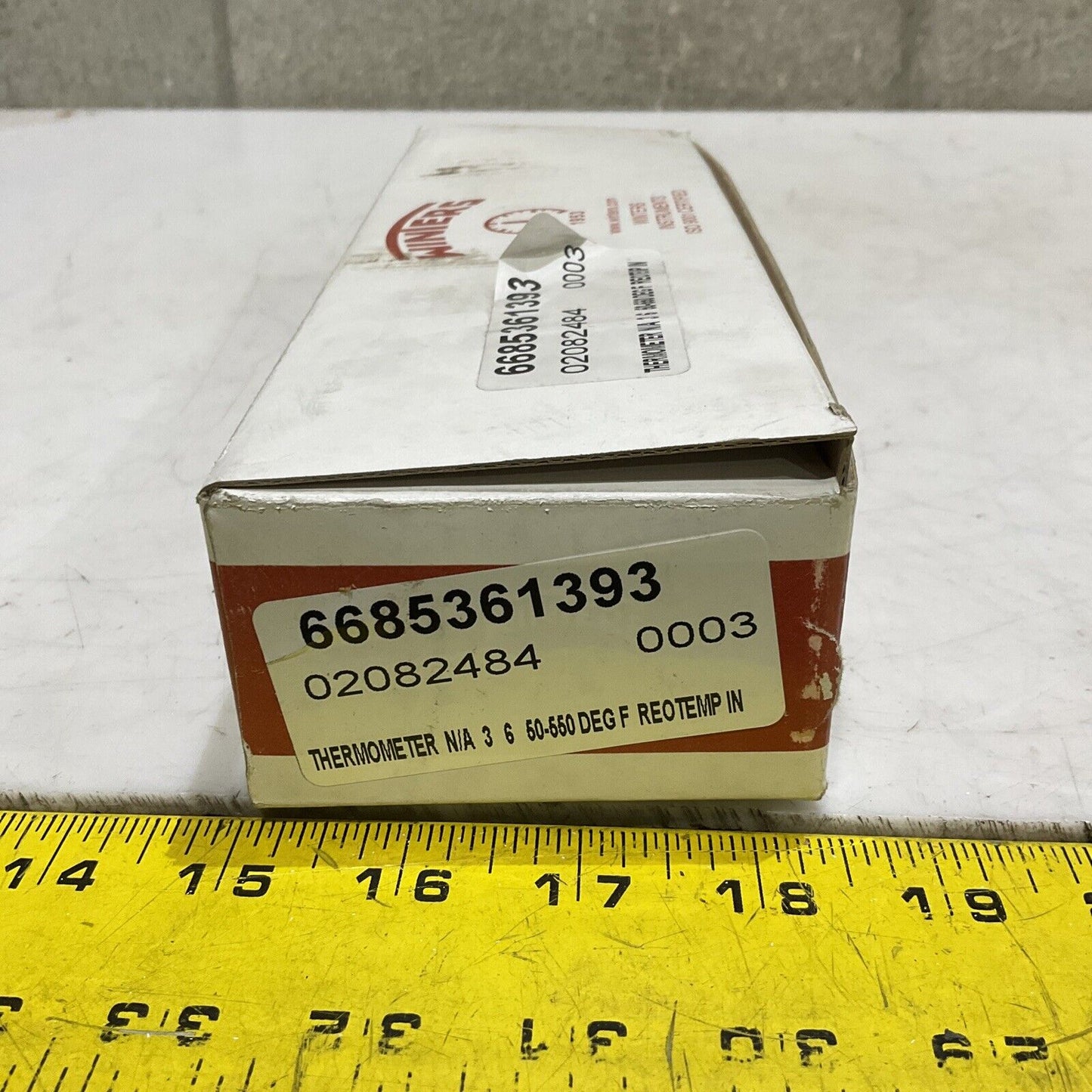 WINTERS XR-6-5-550 BIMETAL THERMOMETER 3” 6” STEM 373
