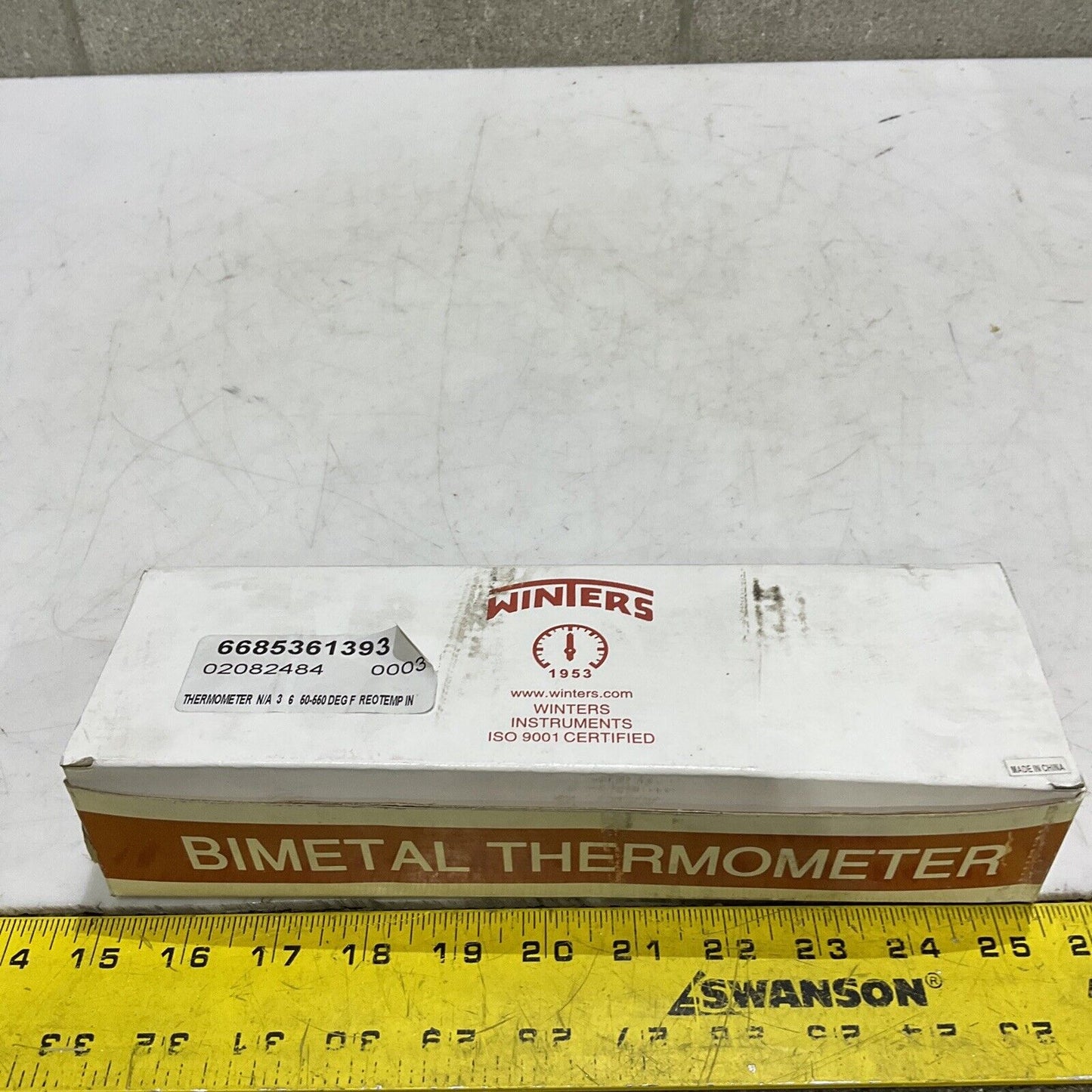 WINTERS XR-6-5-550 BIMETAL THERMOMETER 3” 6” STEM 373