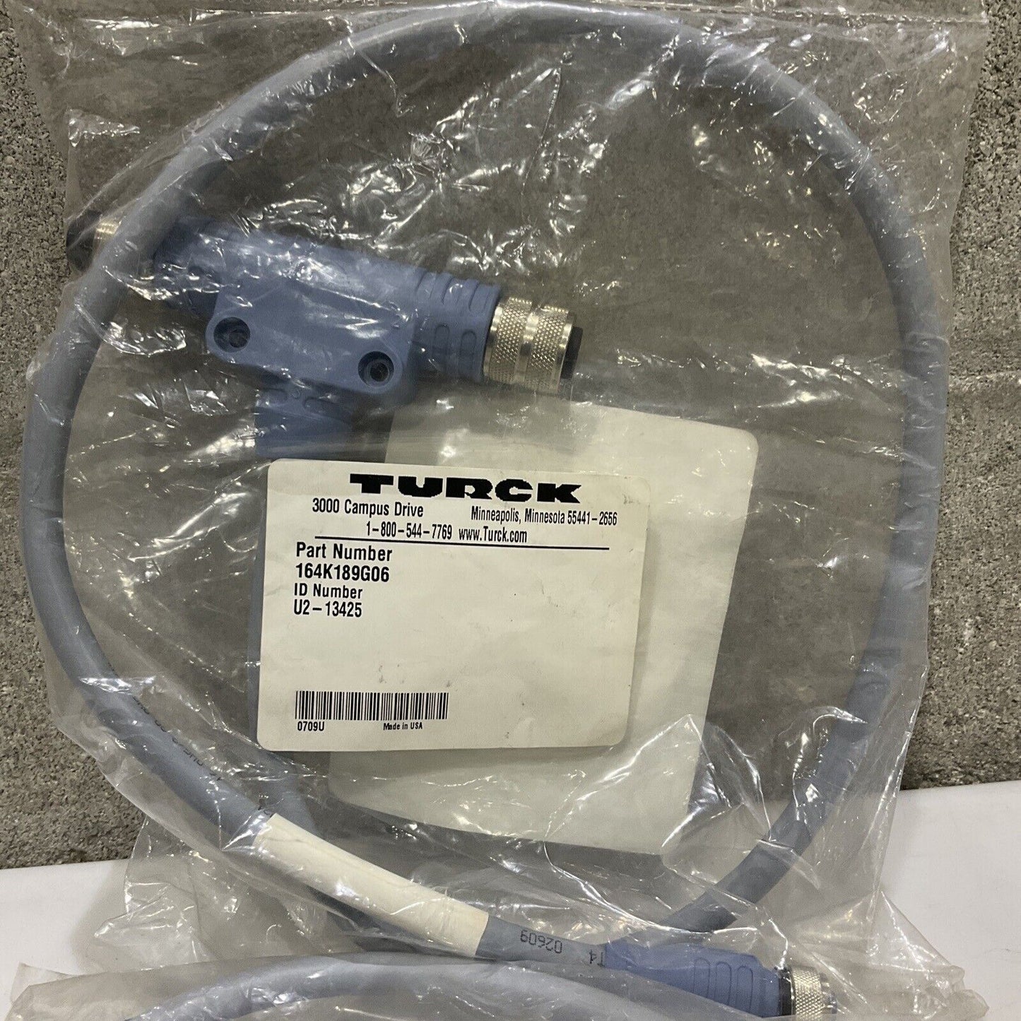 TURCK U2-13425 CABLE ASSEMBLY W242 DUNKER MOT CAN LOT OF 2 U3S