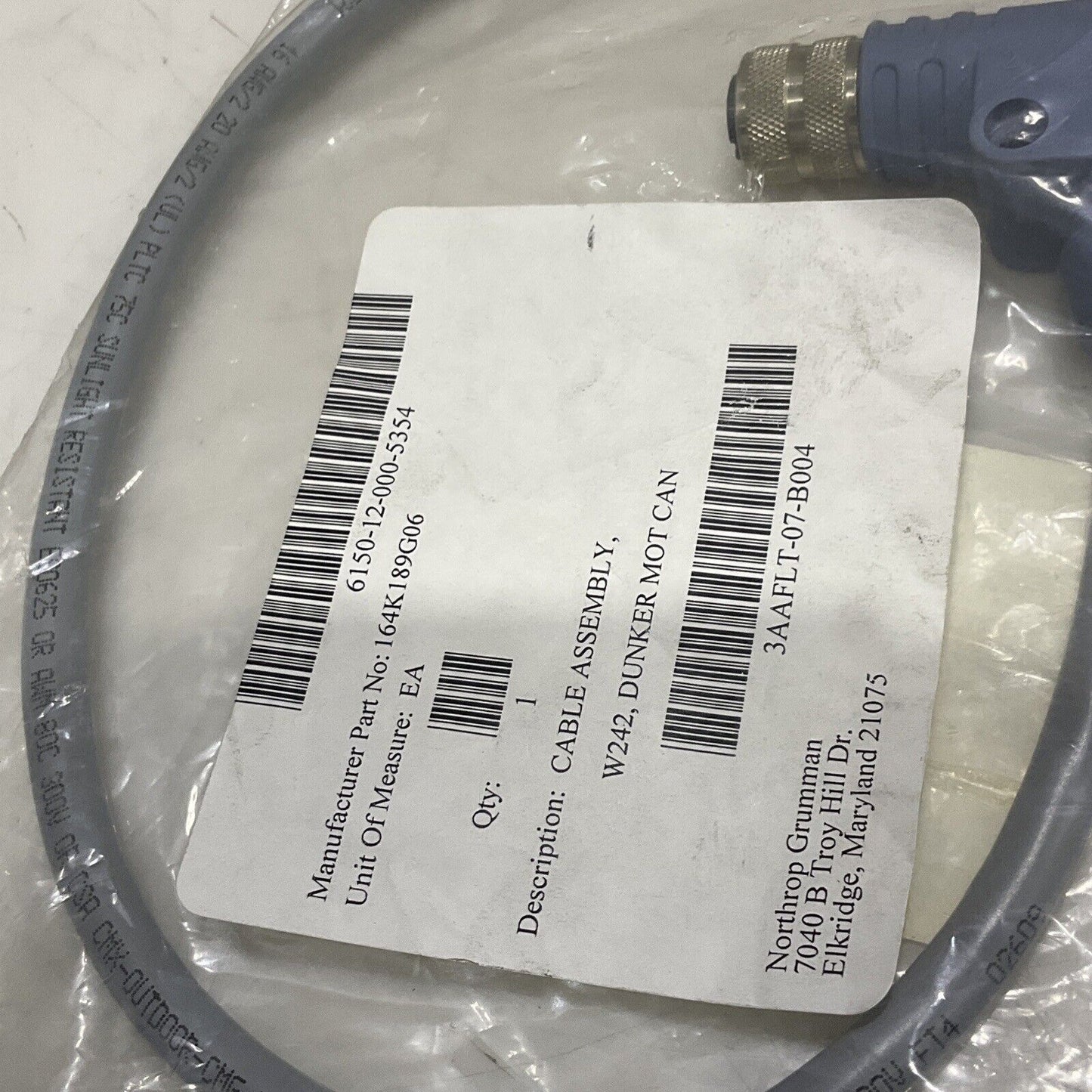 TURCK U2-13425 CABLE ASSEMBLY W242 DUNKER MOT CAN LOT OF 2 U3S