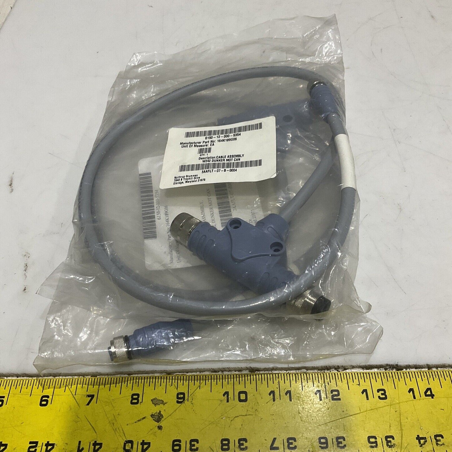 TURCK U2-13425 CABLE ASSEMBLY W242 DUNKER MOT CAN LOT OF 2 U3S