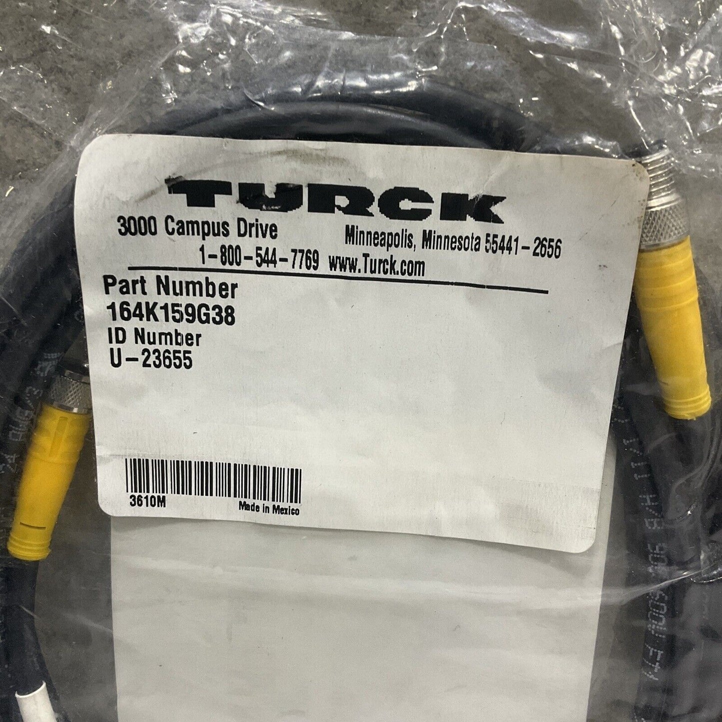 TURCK U-23655 CABLE FLEXLIFE ASSEMBLY W006 ACL DOOR GRIP CYL LOT OF 2 U3S