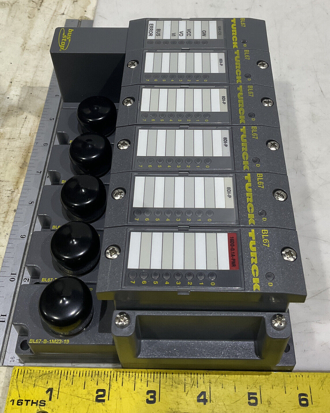 TURCK BL67 8DI-PBL67-B-1M23 BUS STOP BASE AND MODULES U3S