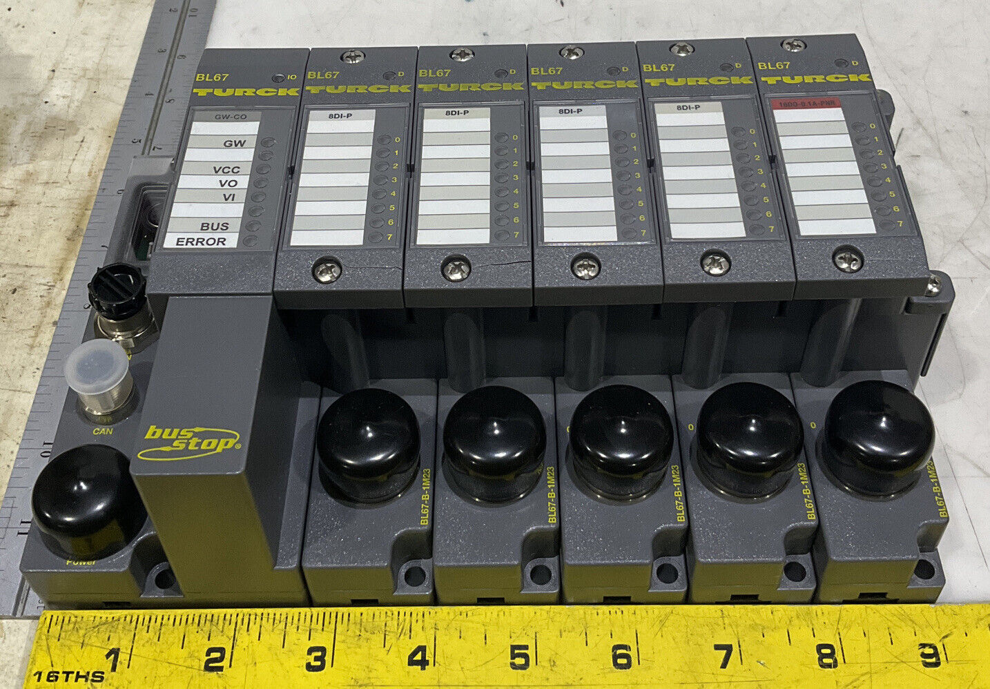 TURCK BL67 8DI-PBL67-B-1M23 BUS STOP BASE AND MODULES U3S