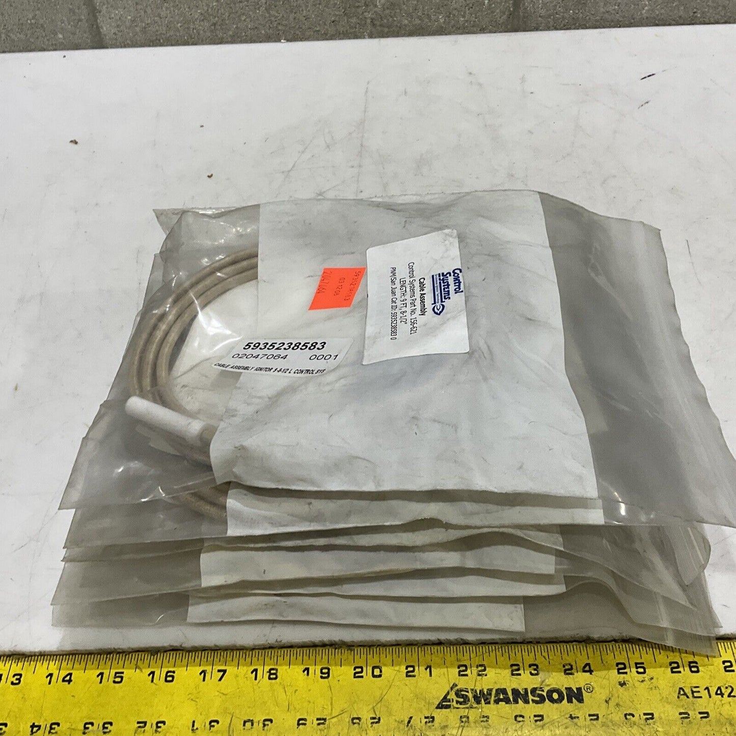 CONTROL ASSEMBLY 156-621 CABLE ASSEMBLY 9FT 8-1/2” LOT OF 6 373