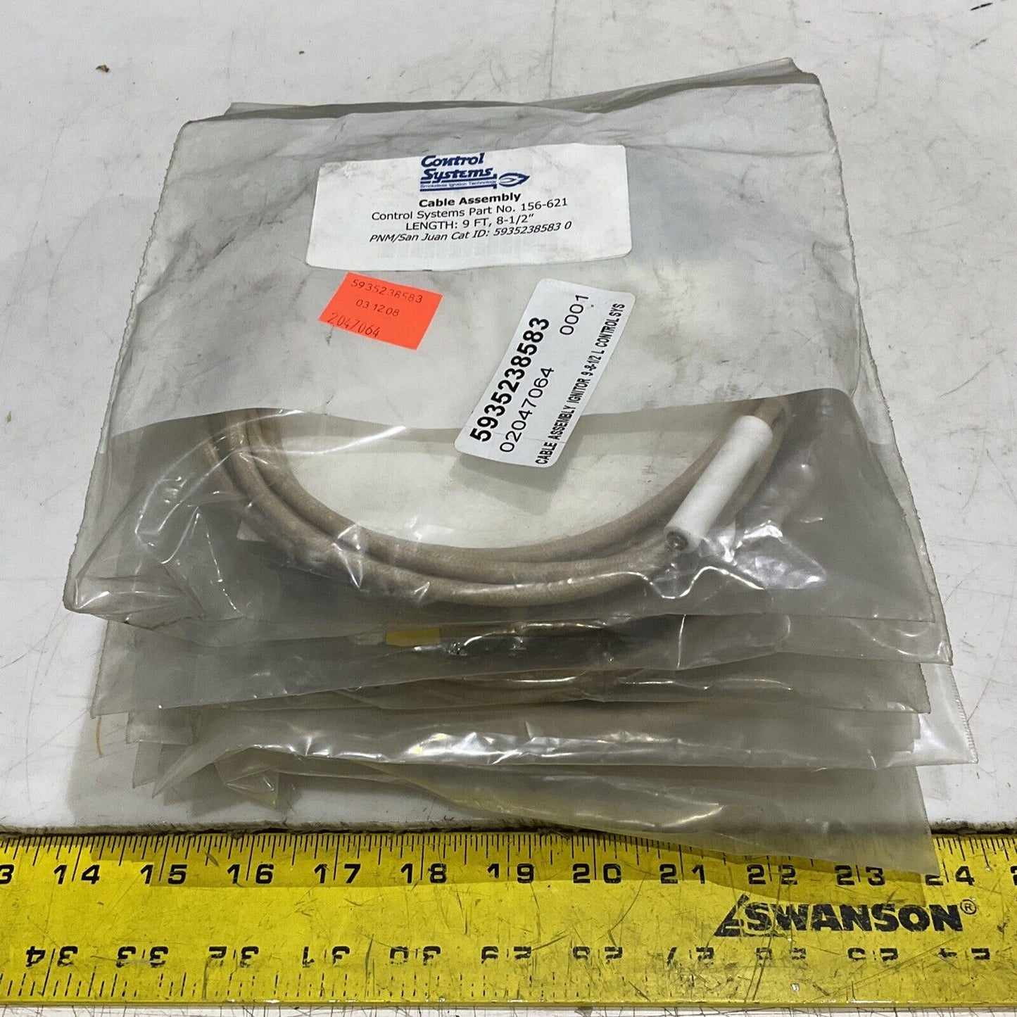 CONTROL ASSEMBLY 156-621 CABLE ASSEMBLY 9FT 8-1/2” LOT OF 6 373