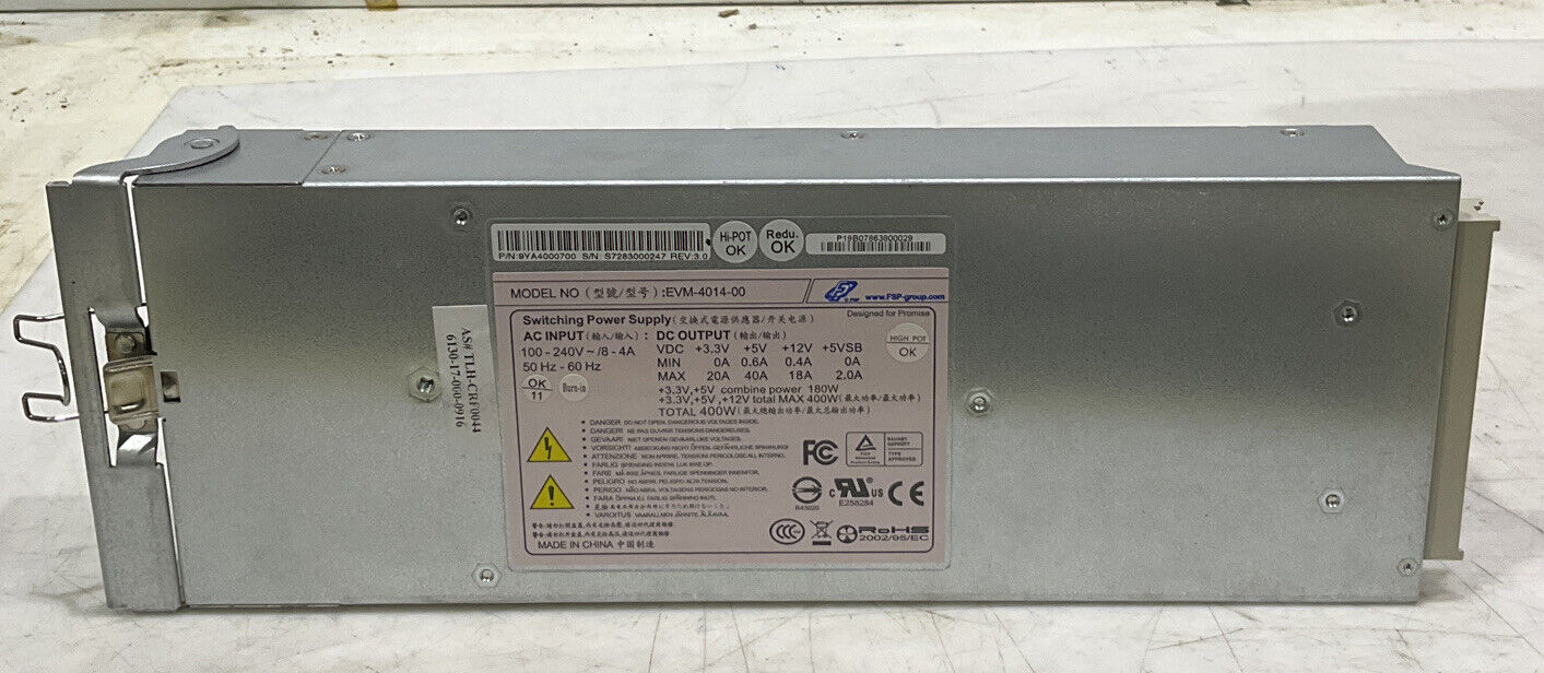 FSP GROUP EVM-4014-00 X10 2U/12 50/60HZ 100-240V POWER SUPPLY SERVER U3S