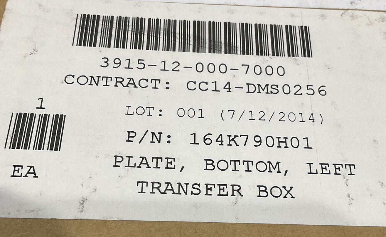 GENERAL 164K790H01 3915-12-000-700 LEFT BOTTOM PLATE U3S