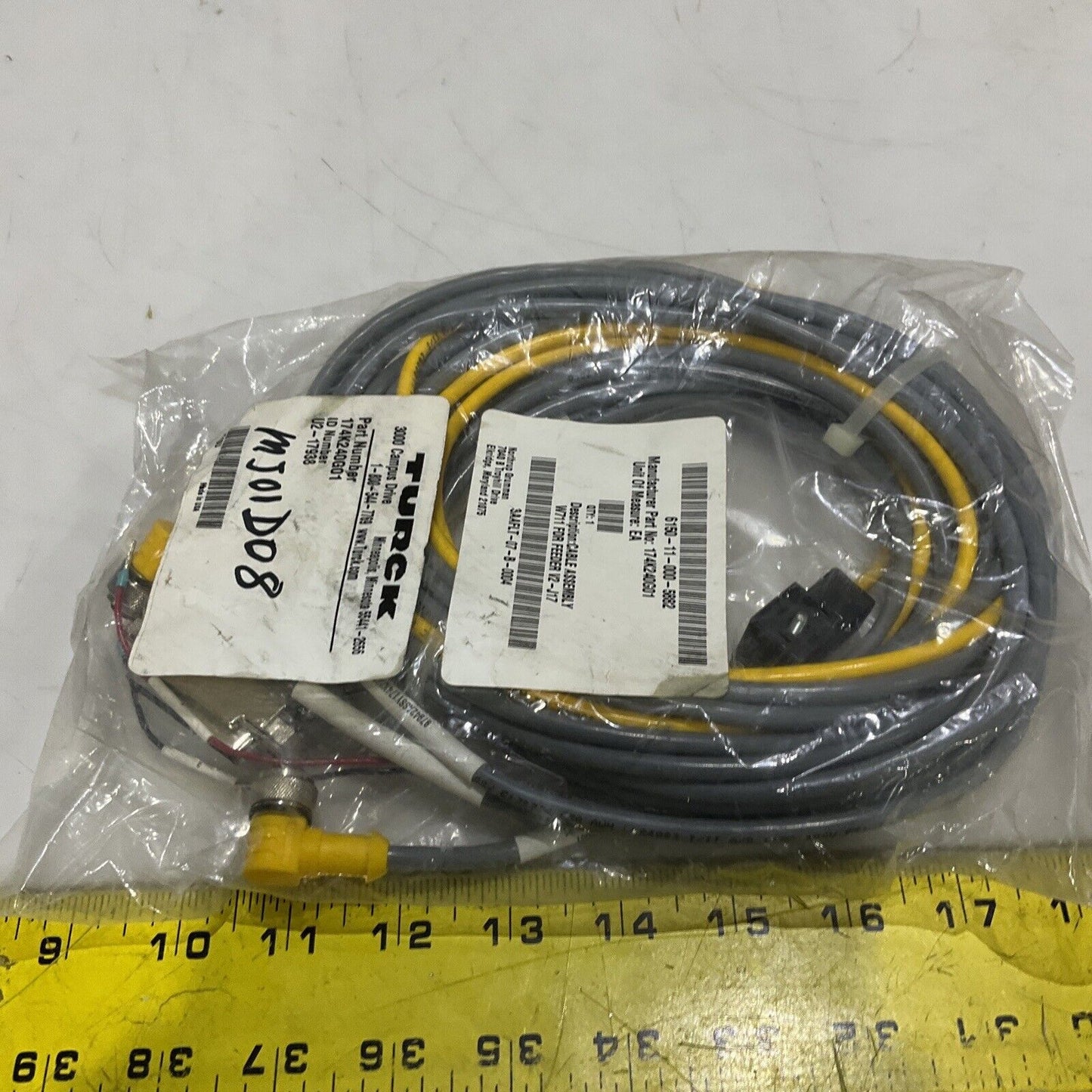 TURCK 174K240G01 3AAFLT-07-B-0004 W711 FDR FEEDER CABLE ASSEMBLY V2-J17 U3S