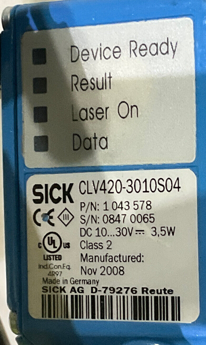 SICK 161K968G01 LABEL GRIP CYLINDER ASSEMBLY U3S