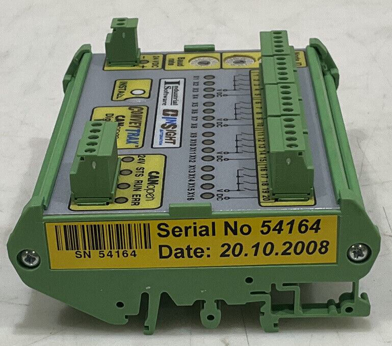 INDUSTRIAL SOFTWARE D-16 36314944 DIGITAL INPUT MODULE U3S