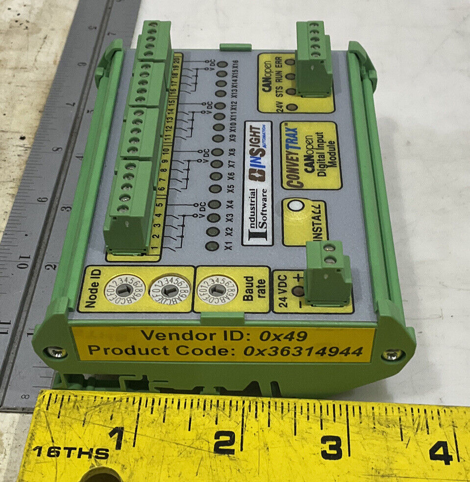 INDUSTRIAL SOFTWARE D-16 36314944 DIGITAL INPUT MODULE U3S