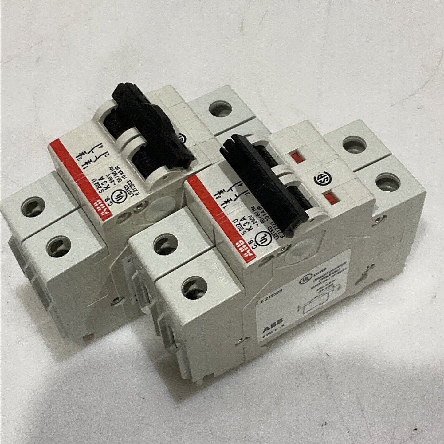 ABB S202U-K3 A MINI CIRCUIT BREAKER 50/60 HZ 2 P LOT OF 2 U3S