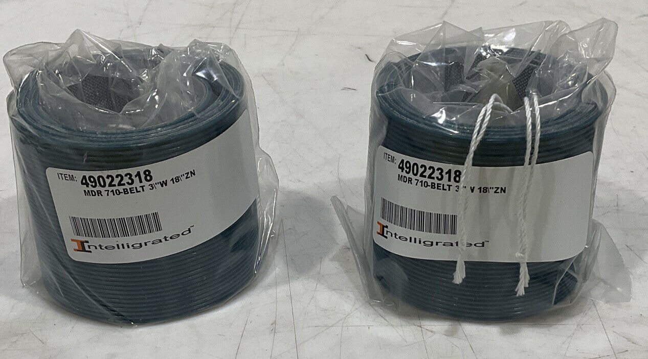 INTELLIGRATED 49022318 MDR 710-BELT 3” X 18” LOT OF 2 U3S