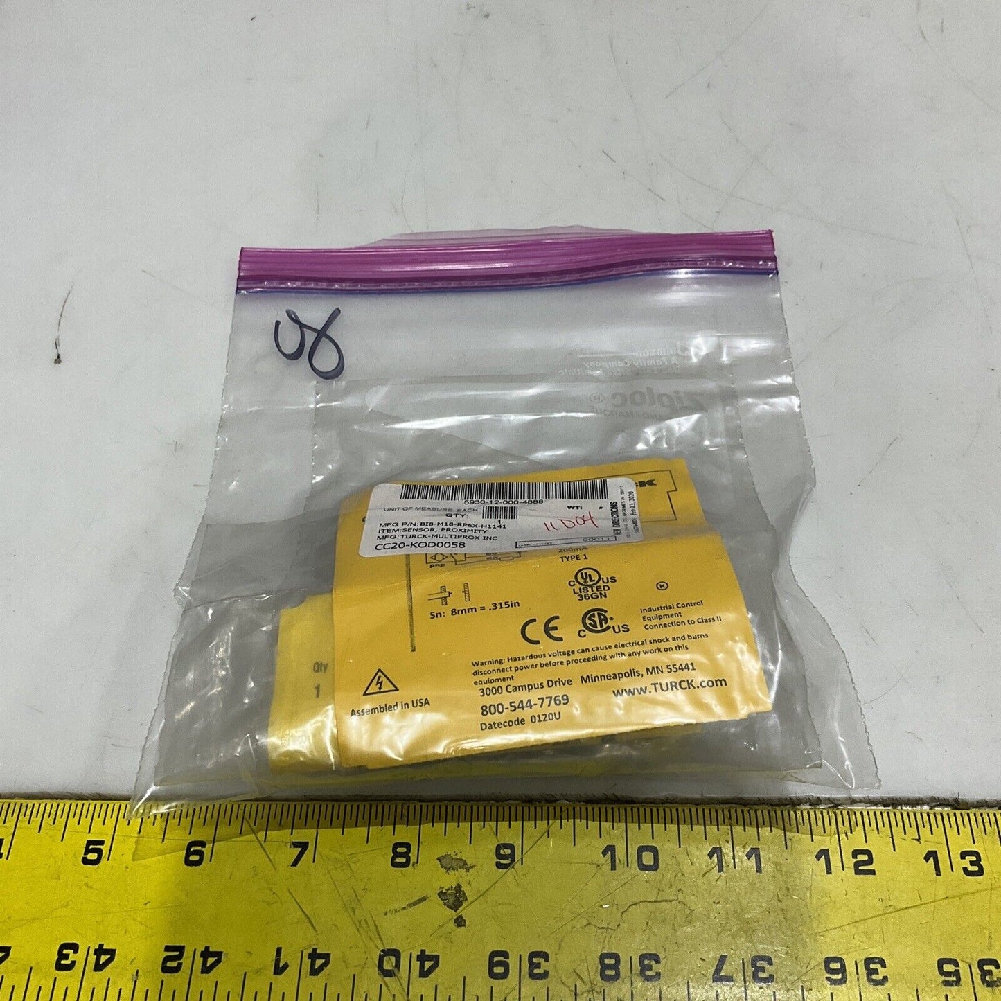 TURCK BI8-M18-AP6X-H1141 INDUCTIVE PROXIMITY SENSOR LOT OF 2 U3S