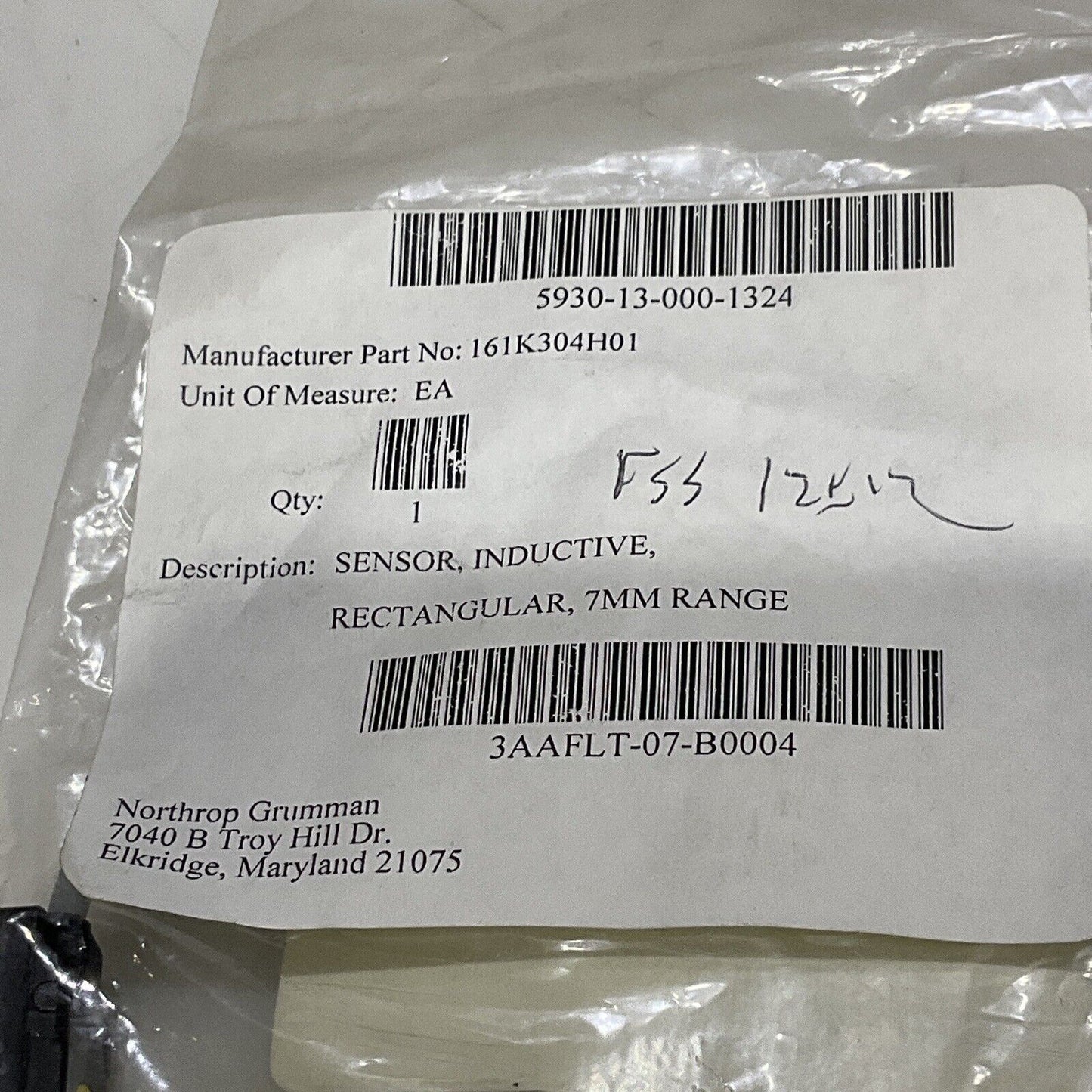 TURCK S1601666 97942-161K304H01 RECTANGULAR INDUCTIVE SENSOR 7MM U3S