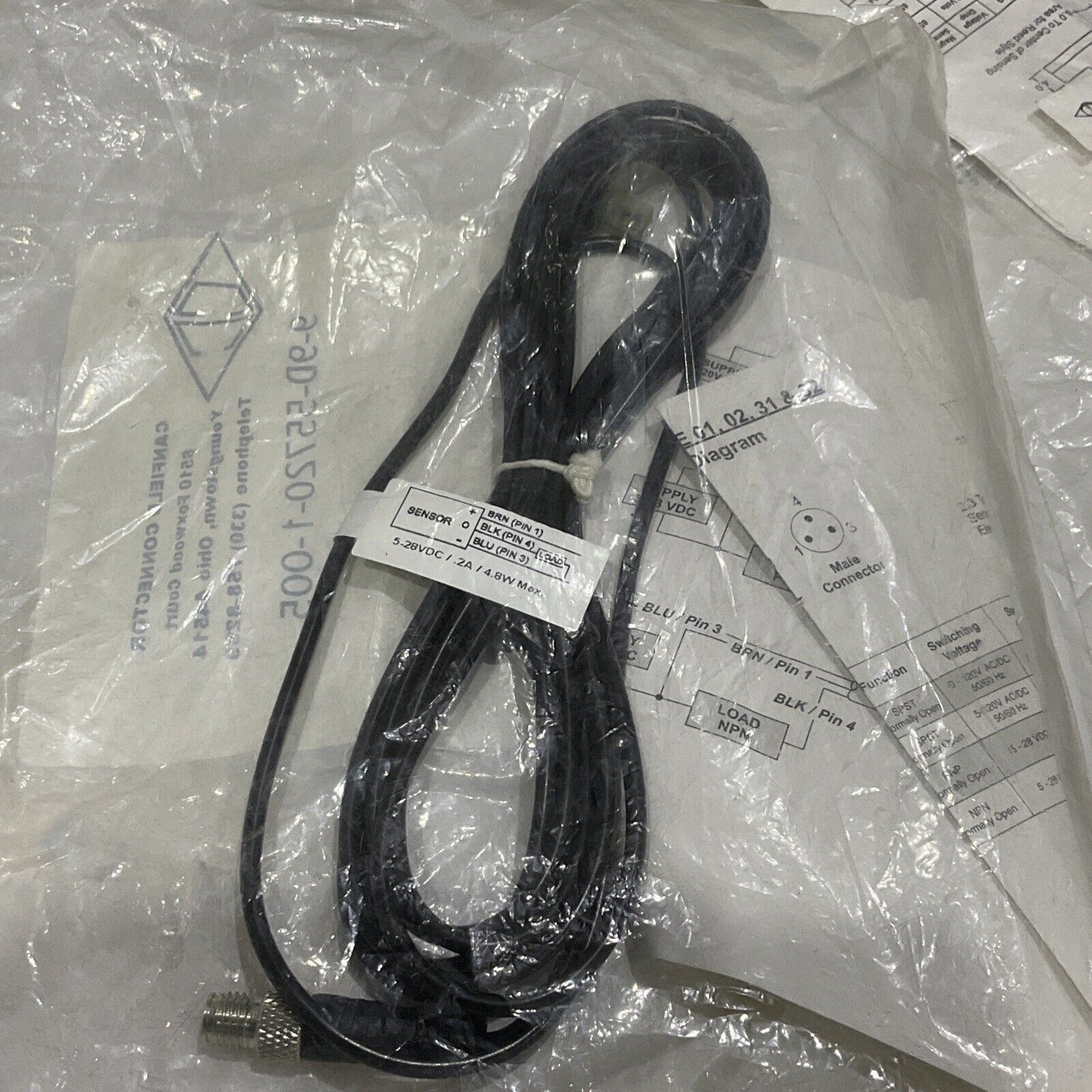 CC CANFIELD CONNECTOR 9-9D-55720-1-005 WIRED PROXIMITY SENSOR LOT OF 2 U3S