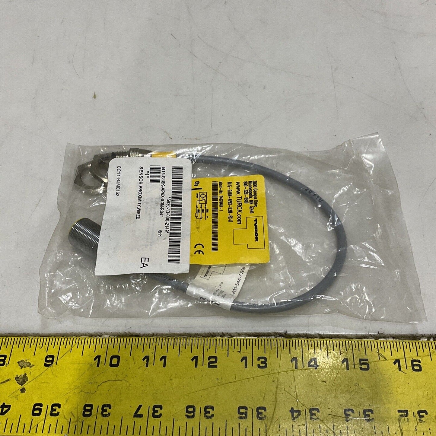 TURCK B15-G18K-AP6X-0.3M-RS4T T4670481-1 WIRED PROXIMITY SENSOR U3S