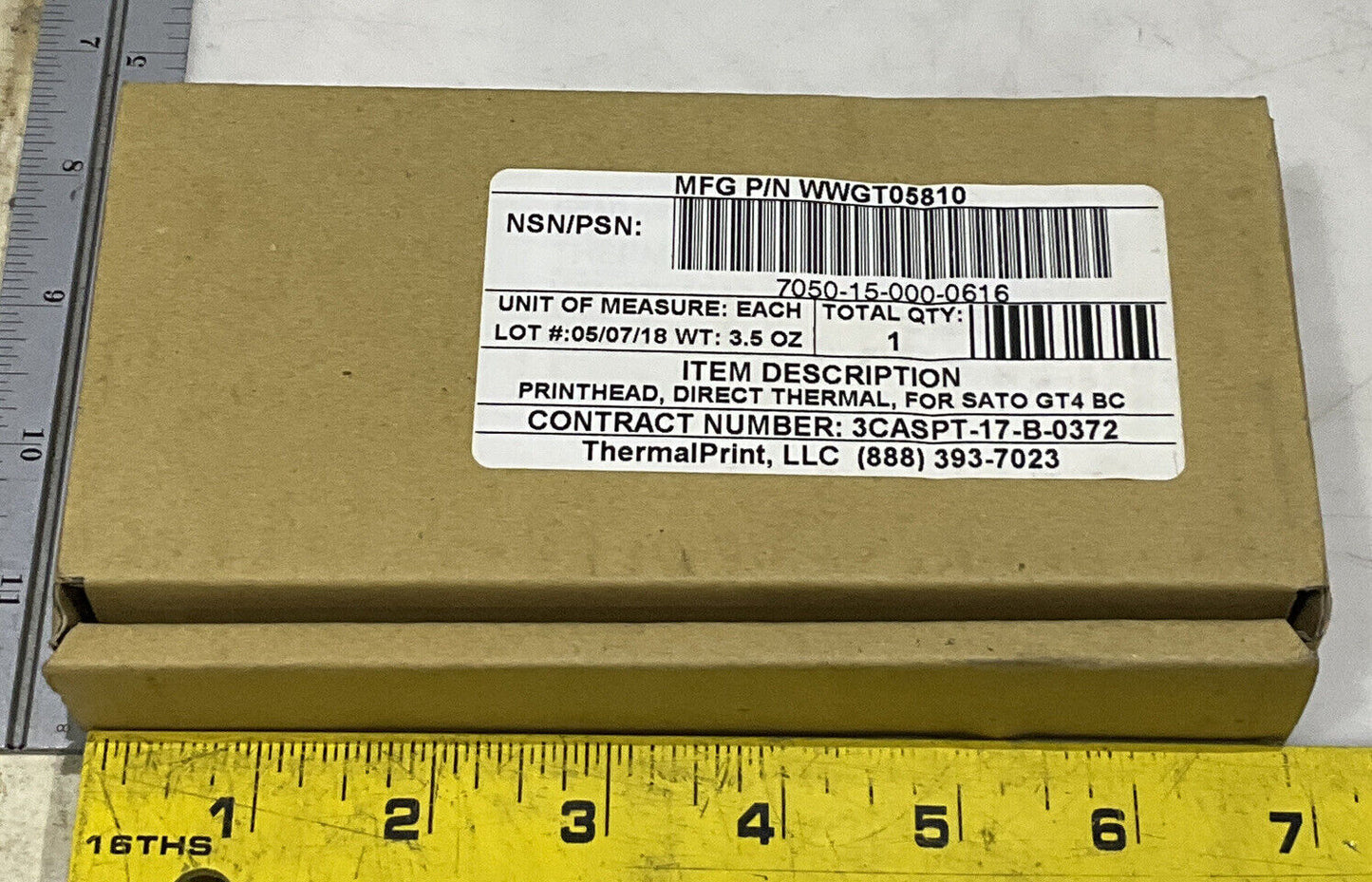 THERMALPRINT LLC WWGT05810 DIRECT THRERMAL BARCODE PRINTER FOR SATO GT4 BC U3S