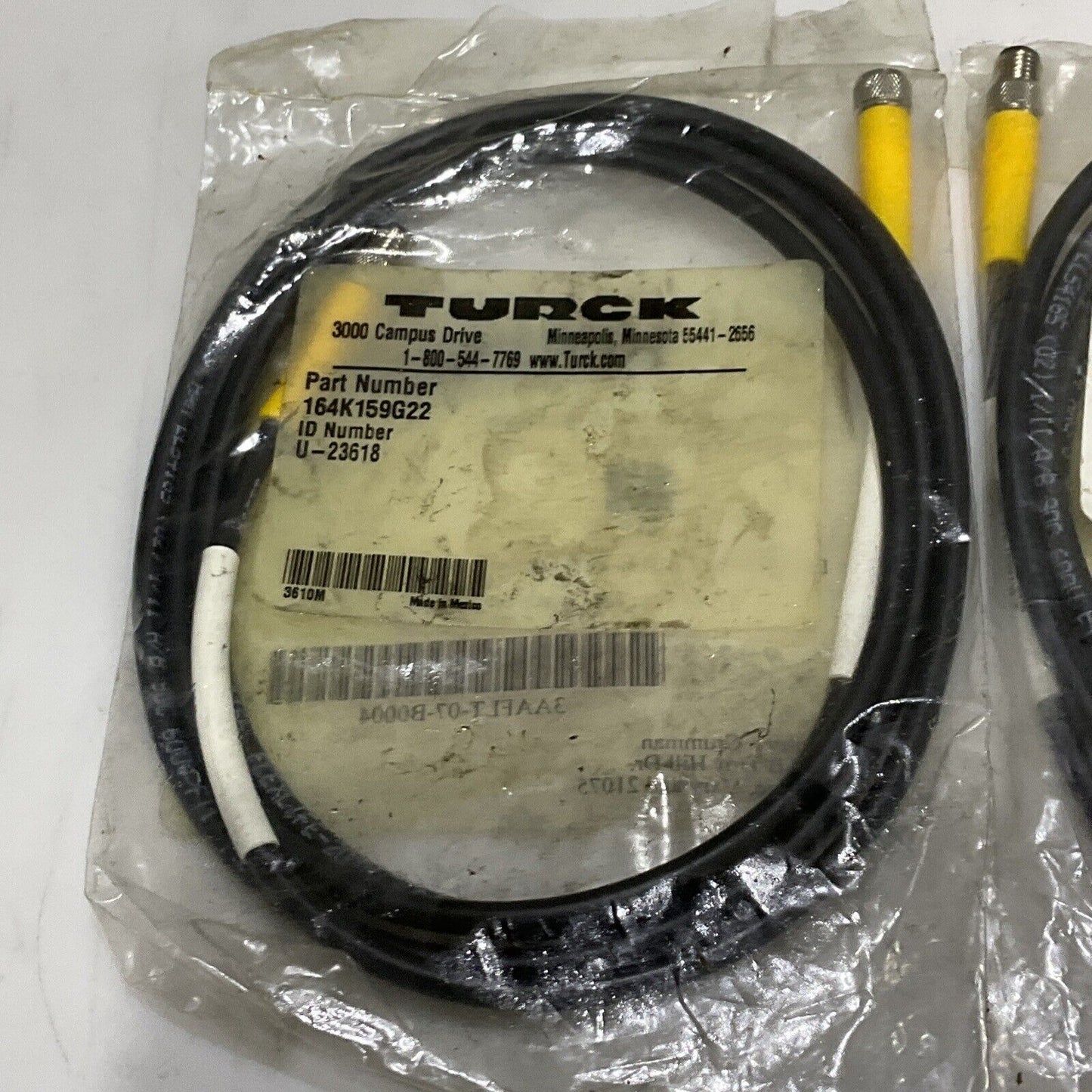 TURCK U-23618 BL67 GW-42-DI 04.00 W441 FLEXLIGE-20 CABLE ASSEMBLY LOT OF 2 U3S