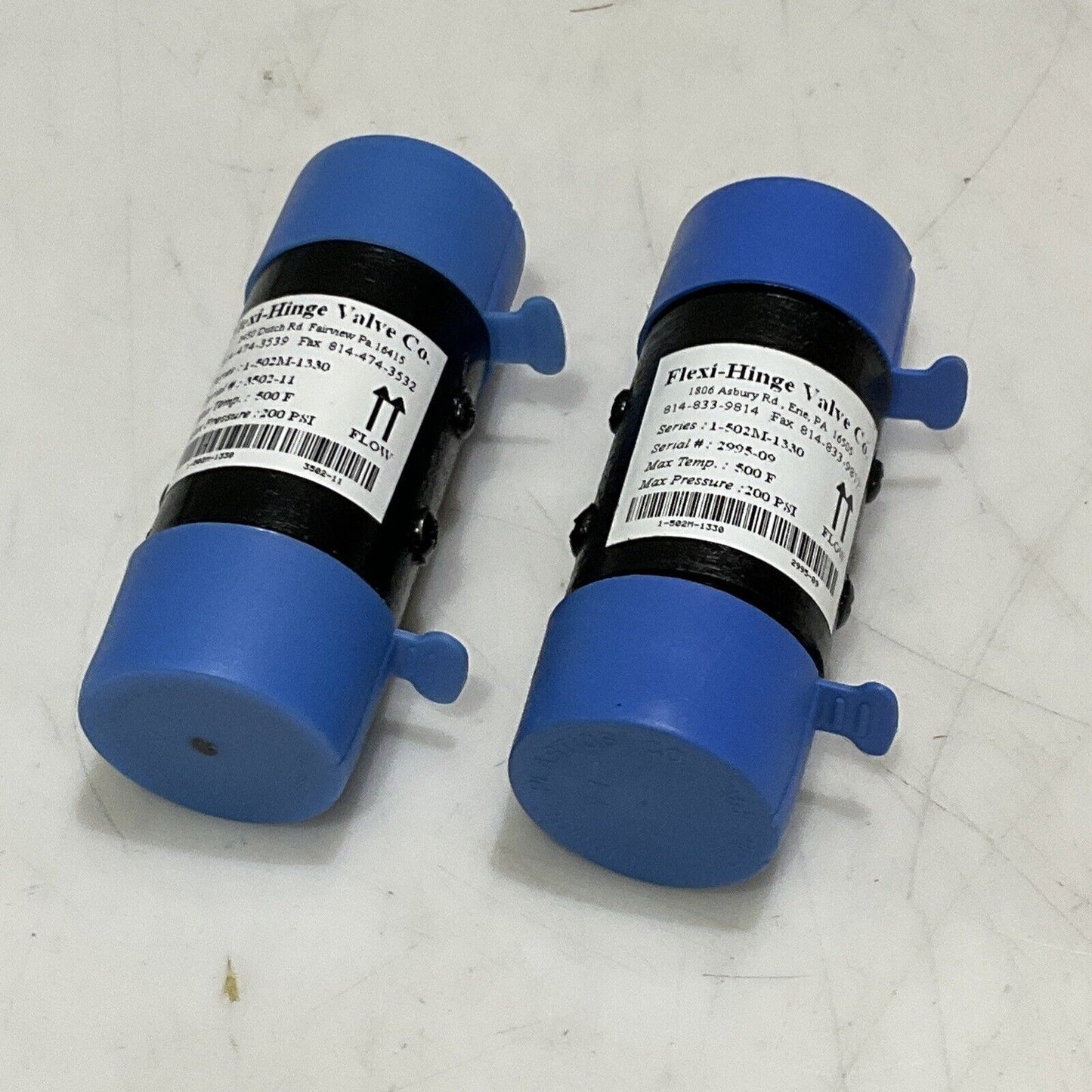 FLEXI-HINGE VALVE 1-502M-1330 CHECK VALVE 1502M1330 LOT OF 2