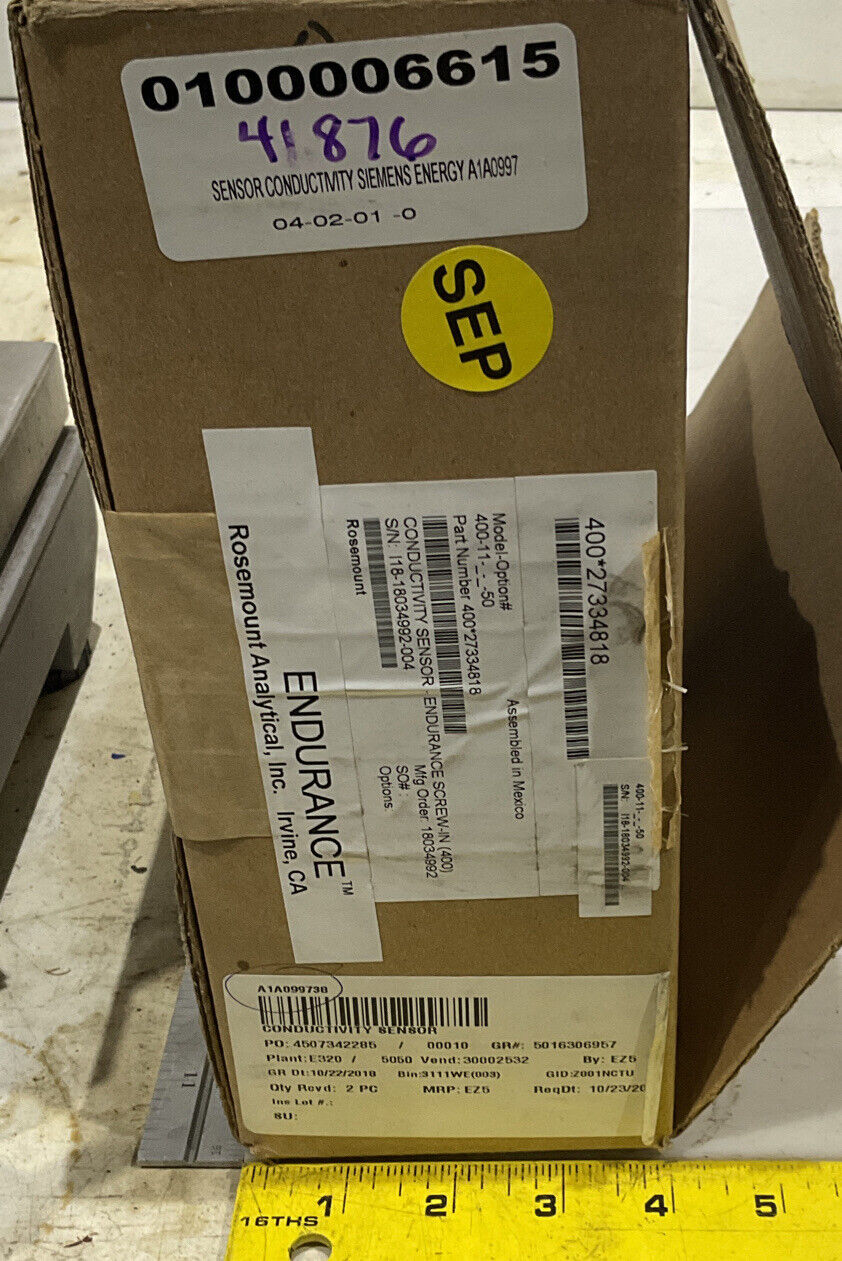 EMERSON ROSEMOUNT 400/400VP 23803-00 REV A CONTACTING CONDUCTIVITY SENSOR 373