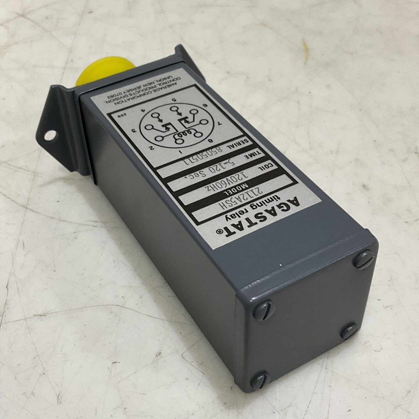 AGASTAT 2112A5SH TIMING RELAY 120V 60HZ 5-120SEC 373