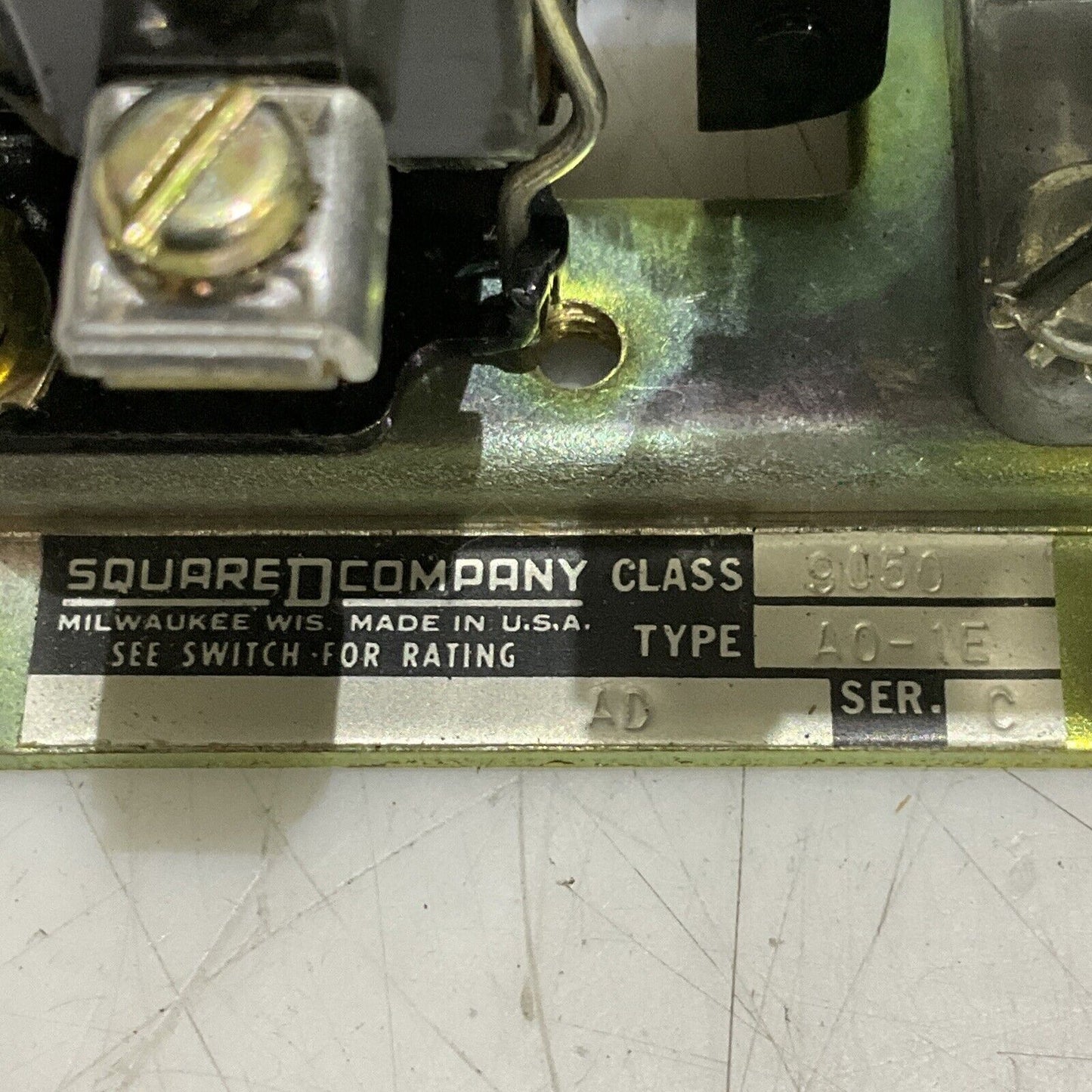SQUARE D A0-1E 9050 TIMING RELAY SERIES C 373