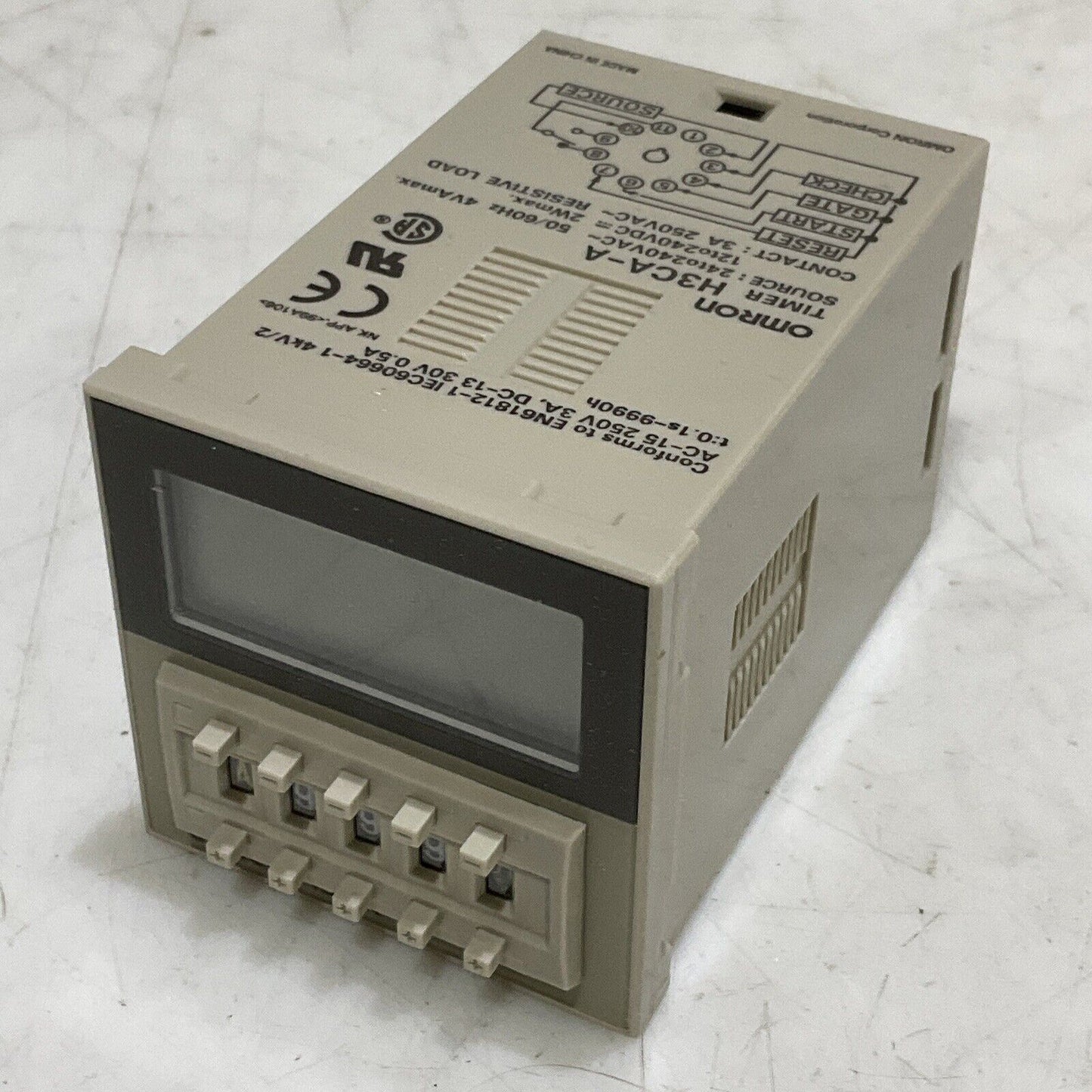 OMERON H3CA-A PROGRAMMABLE RELAY TIMER 99.9S-9990H 240V LOT OF 2 373
