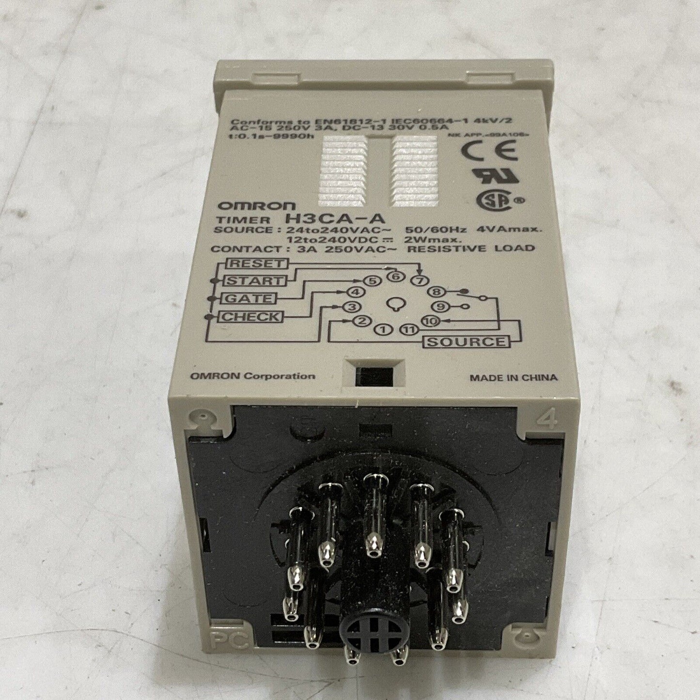 OMERON H3CA-A PROGRAMMABLE RELAY TIMER 99.9S-9990H 240V LOT OF 2 373