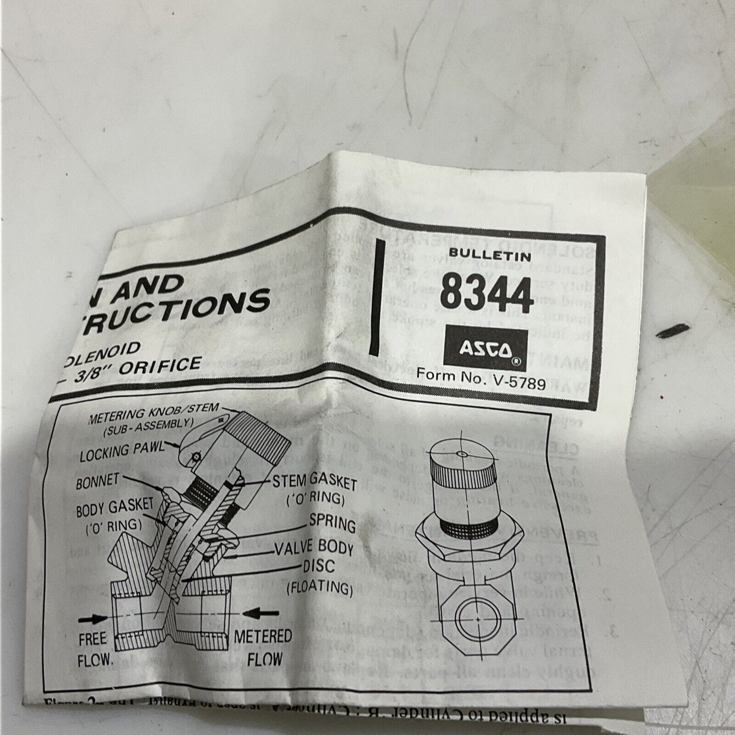 ASCO 302723-MO SPARE PART KIT 373