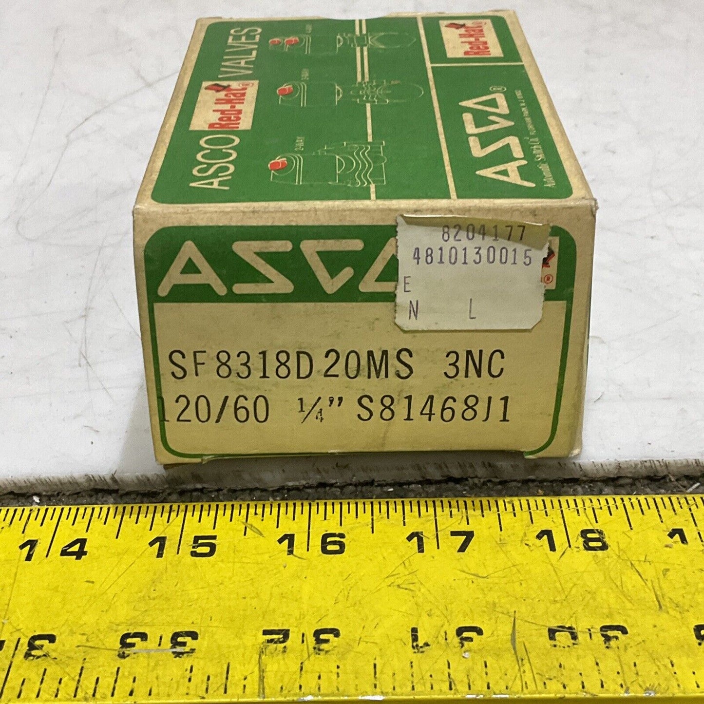 ASCO SF8318D20MS 3NC S81468J1 RED HAT SPLENDID VALVE 20/60 1/4” NPT 373
