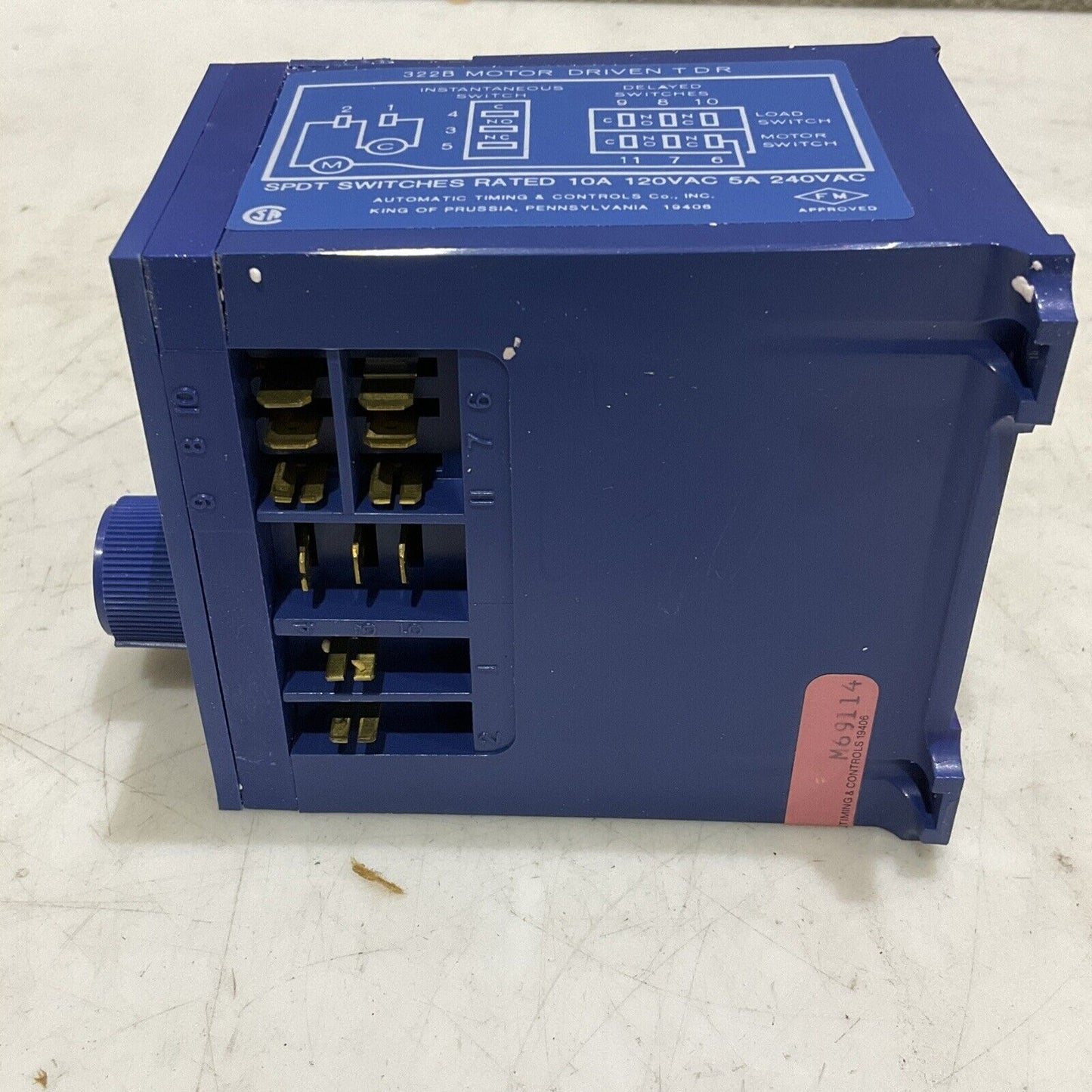 ATC AUTOMATIC TIME CONTROLS 322B 056 A 12 CS RELAY SWITCH 10A 120VAC 5A 373