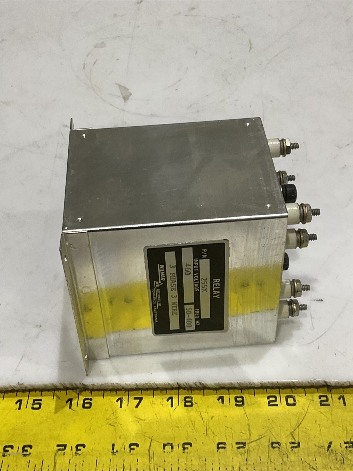 WILMAR 255X RELAY 50-400 HZ 460 V 3 PHASE 3 WIRE 373