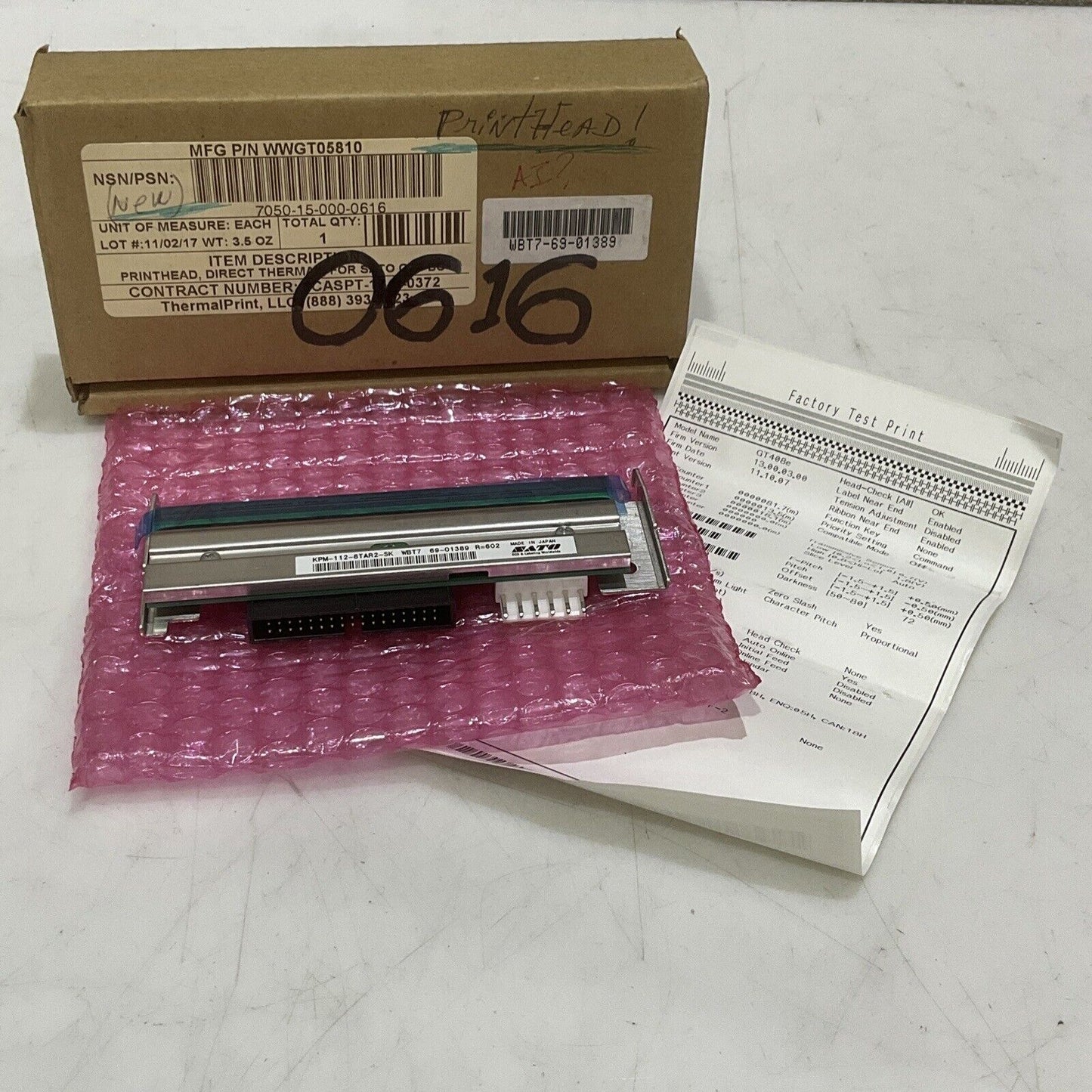 THERMALPRINT LLC WWGT05810 DIRECT THRERMAL BARCODE PRINTER FOR SATO GT4 BC U3S