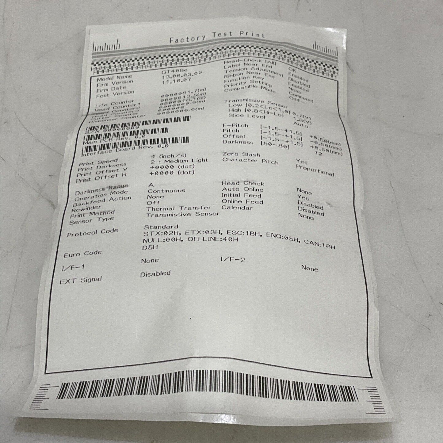 THERMALPRINT LLC WWGT05810 DIRECT THRERMAL BARCODE PRINTER FOR SATO GT4 BC U3S