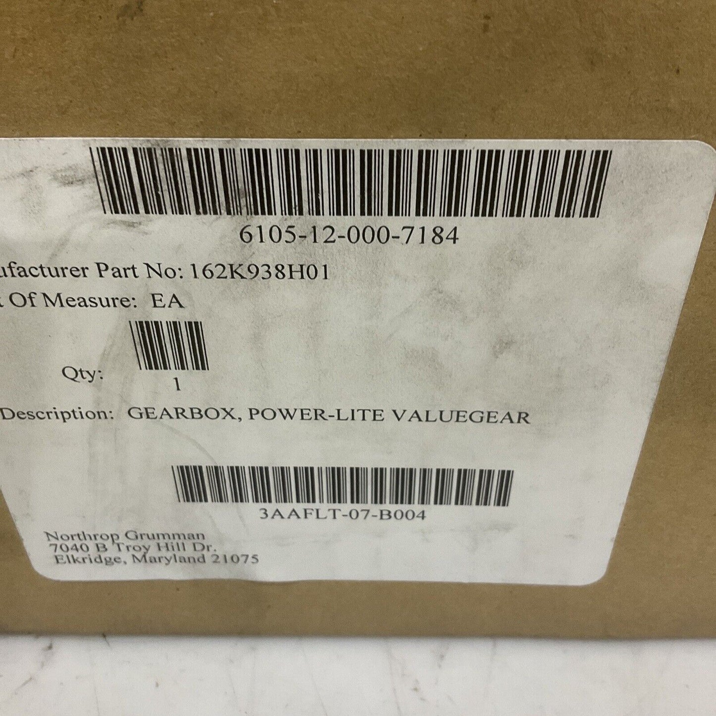 GAM POWERLITE 750322 VALUE GEAR BOX RATIO 1:1 PL-HL-090-001G-S514.5 MM U3S