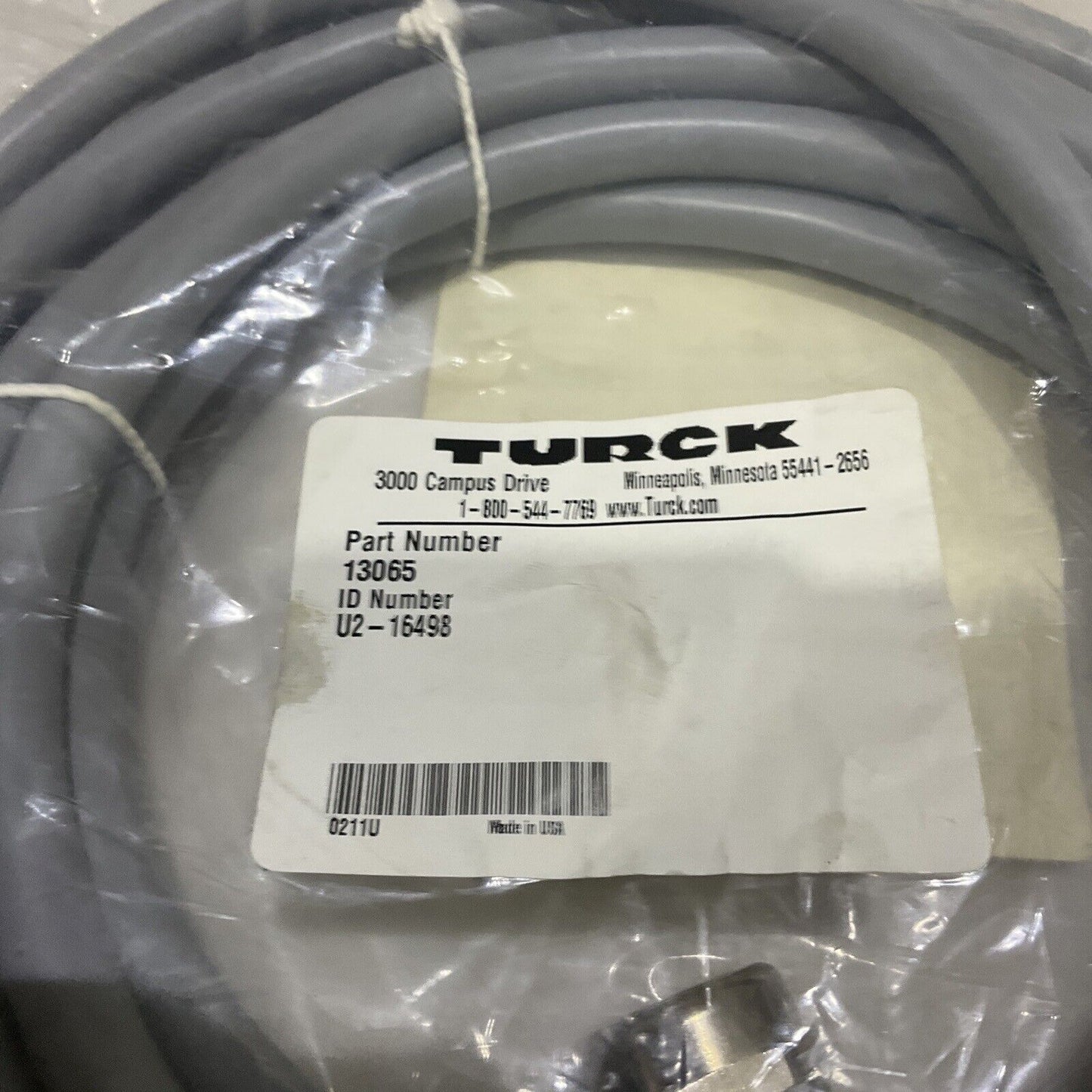 TURCK 13065 U2-16498 CABLE ASSEMBLY W4057 INDUCT MP U450 RS B450 PWR U3S
