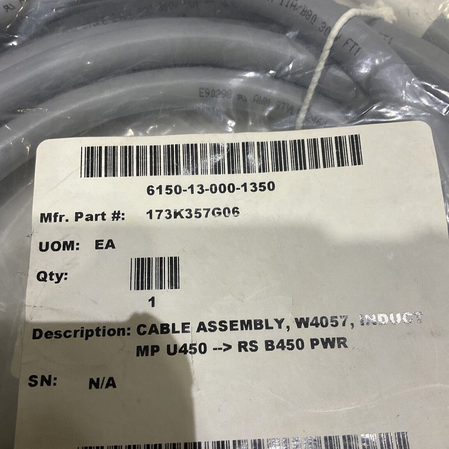 TURCK 13065 U2-16498 CABLE ASSEMBLY W4057 INDUCT MP U450 RS B450 PWR U3S