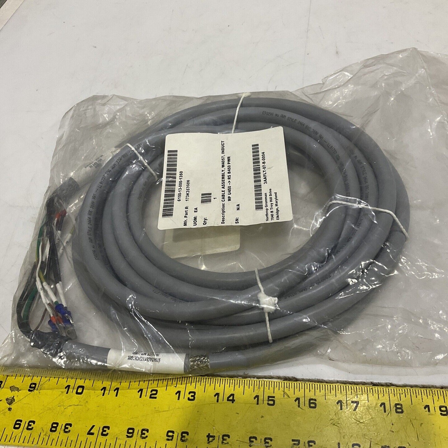TURCK 13065 U2-16498 CABLE ASSEMBLY W4057 INDUCT MP U450 RS B450 PWR U3S