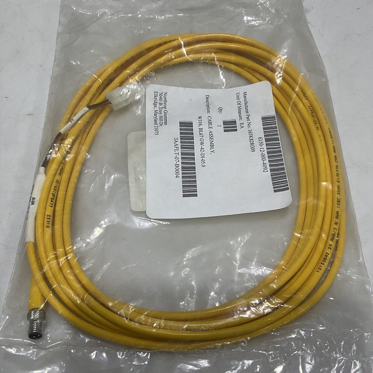 TURCK U-24708 165K828G09 CABLE ASSEMBLY W316 BL67 GW-42-DI-05.0 U3S