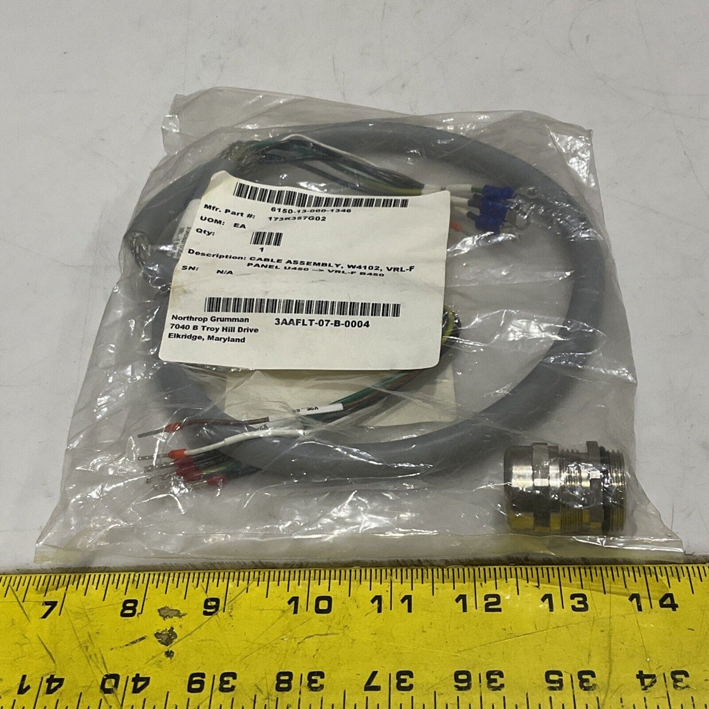 TURCK 12976 U2-16501 CABLE ASSEMBLY W4102 VRL-F PANEL U450 VRL-F B450 U3S