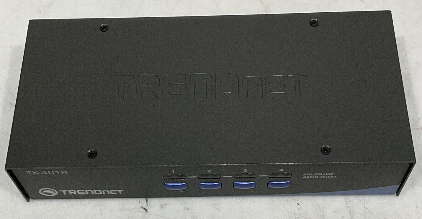 TRENDNET TK-401R 4 PORT PS/2 RACK MOUNT KMV SWITCH U3S