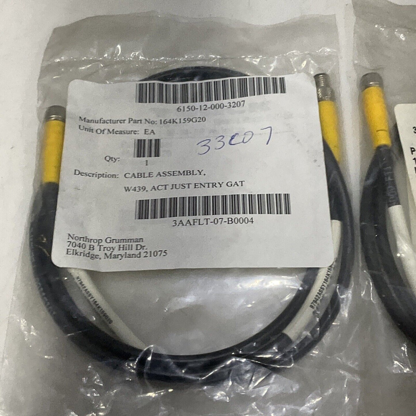 TURCK U-23901 164K159G20 CABLE ASSEMBLY W439 ACT JUST ENTRY GAT LOT OF 2 U3S