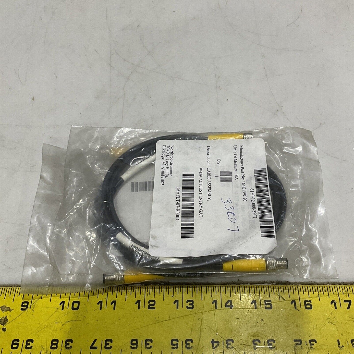 TURCK U-23901 164K159G20 CABLE ASSEMBLY W439 ACT JUST ENTRY GAT LOT OF 2 U3S