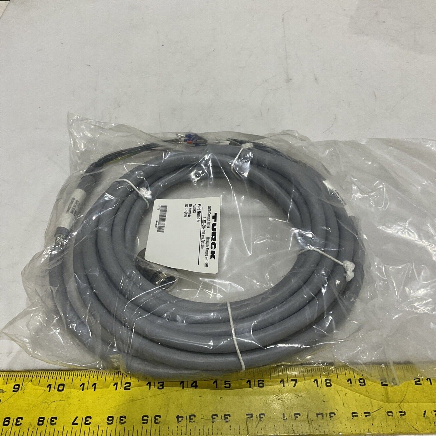 TURCK U2-16496 13063 CABLE ASSEMBLY W4008 0111 MAKER MP U213 U3S